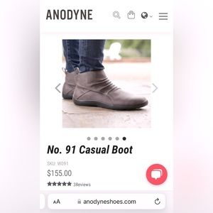 Anodyne grey casual boots - 8.5 wide